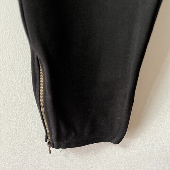 Max Studio Womens Black Stretchy Pants Zipper Hem Skinny Trouser Sz Medium - Picture 5 of 7